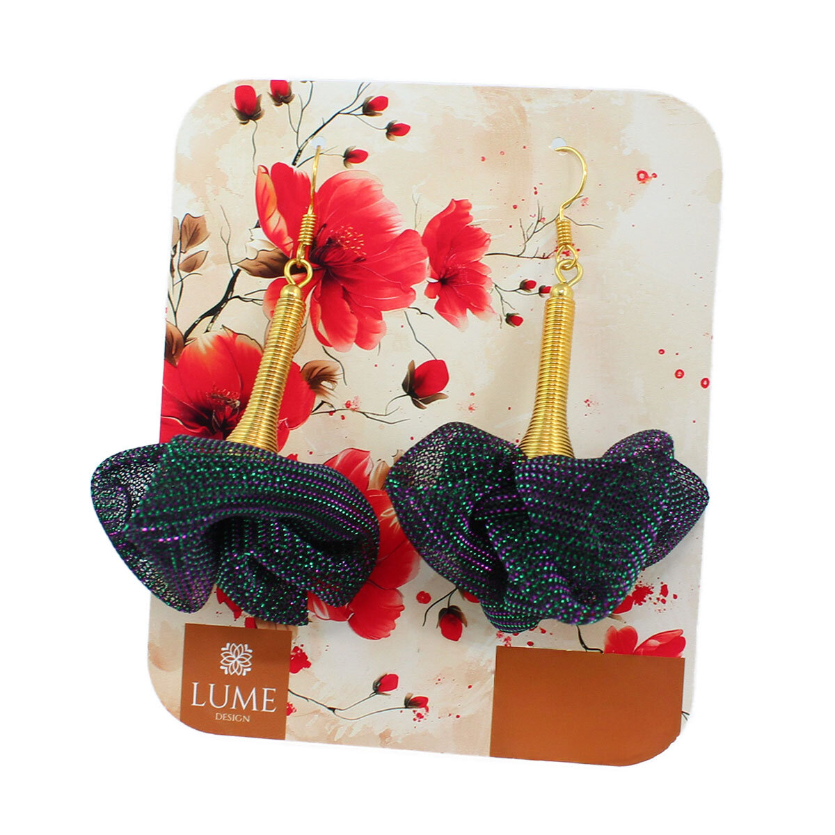 Magiczne kolczyki kwiaty Lume Design stylizacja fantasy fairycore