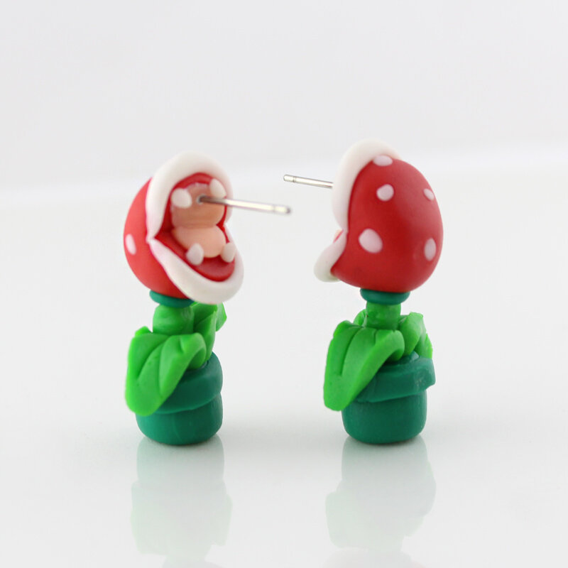 Kolczyki Wkrętki Super Mario Bros - Roślinki