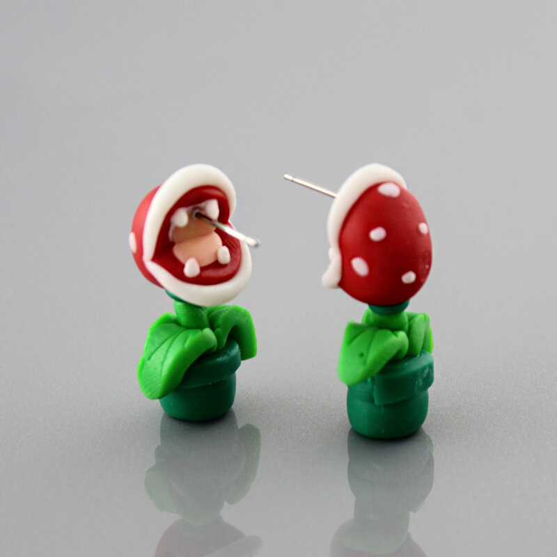 Kolczyki Wkrętki Super Mario Bros - Roślinki
