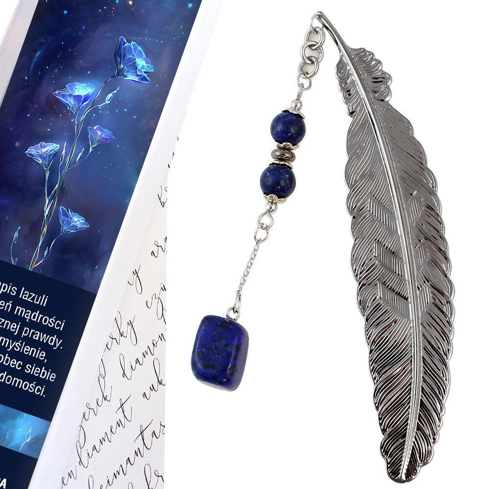 Zakładka do książki cienka delikatna Lapis Lazuli Mądrość