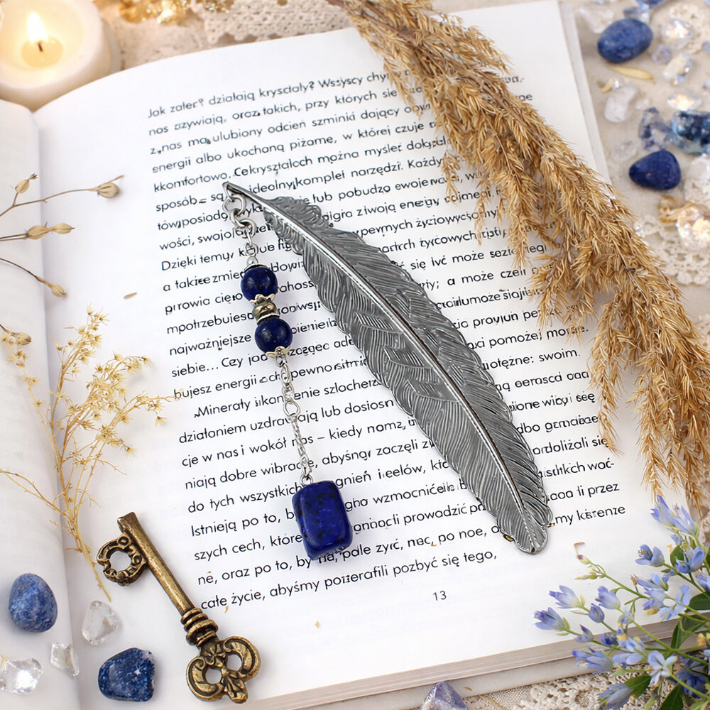 Zakładka do książki cienka delikatna Lapis Lazuli Mądrość