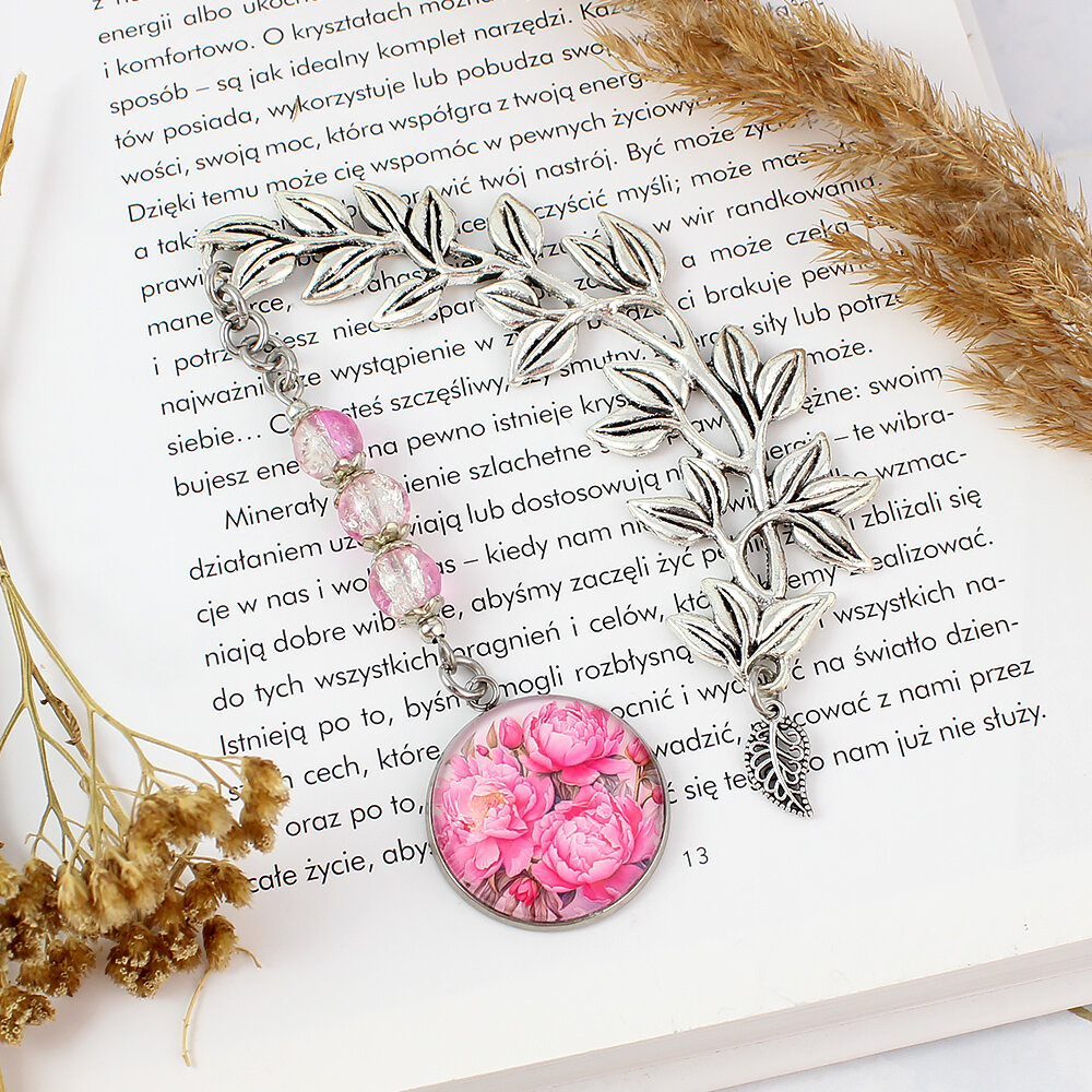 Zakładka do książki z piwoniami