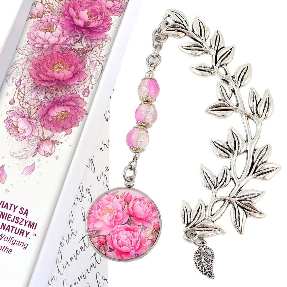 Zakładka do książki z piwoniami