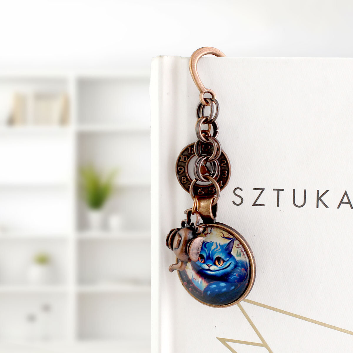 Zakładka do książki z kotem z Cheshire Alicja w Krainie Czarów Zakładka do książki z kotem z Cheshire Alicja w Krainie Czarów