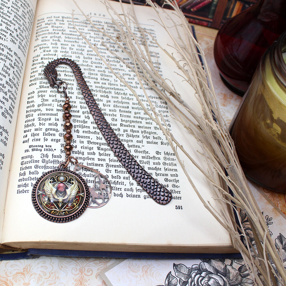 Zakładka do książki vintage amulet magia fantasy dnd rpg