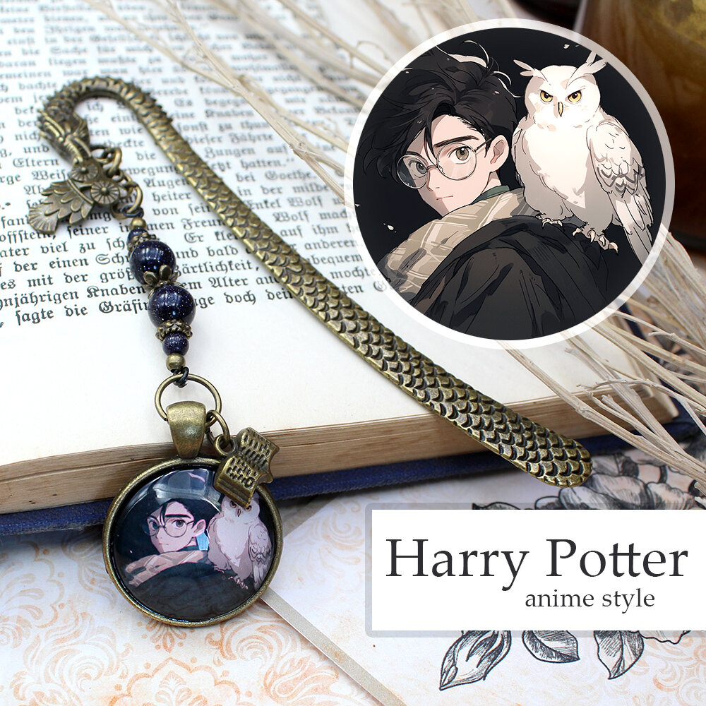 Zakładka do książki bookmark harry potter anime style manga