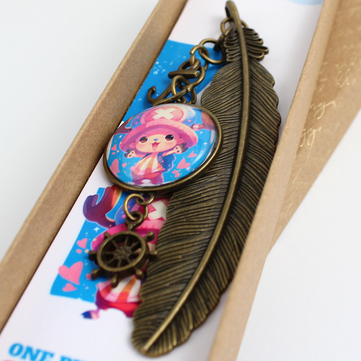 ręcznie robiona zakładka do książki z postacią Choppera z anime One Piece zakładka do książki z Chopperem One Piece