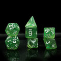 Zestaw kości RPG Emerald Dust zielone z brokatem Zestaw kości RPG Emerald Dust zielone z brokatem