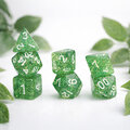 Zestaw kości RPG Emerald Dust zielone z brokatem Zestaw kości RPG Emerald Dust zielone z brokatem