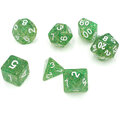 Zestaw kości RPG Emerald Dust zielone z brokatem Zestaw kości RPG Emerald Dust zielone z brokatem