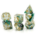 Zestaw kości RPG Sharp Edge Phantom Green z żywicy Zestaw kości RPG Sharp Edge Phantom Green z żywicy