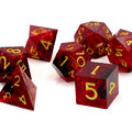 Zestaw kości RPG Sharp Edge Crimson Smoke czerwono-czarne
