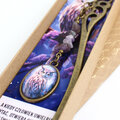 Zakładka z sową ametyst handmade prezent dla mola książkowego magiczna leśna