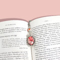 Zakładka do książki z kwiatami peonii, liść i ceramika – Lume Design