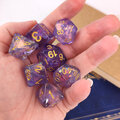 Zestaw kości RPG Mystic Violet fioletowe holograficzne