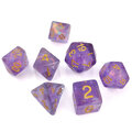 Zestaw kości RPG Mystic Violet fioletowe holograficzne