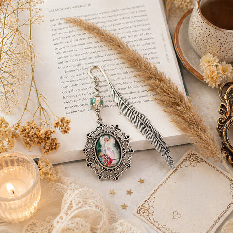 Zakładka na Komunię Anioł Stróż