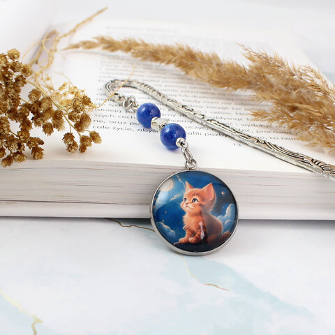 Zakładka do książki Kotek Noc Prezent dla Kociary Przyjaciółki