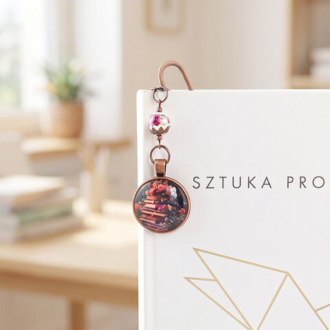 Zakładka do książki Kwiaty Vintage elegancka prezent dla czytelniczki