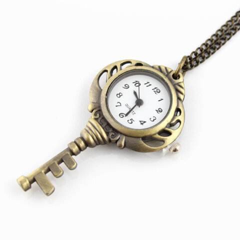 Zegarek - wisior klucz Steampunk
