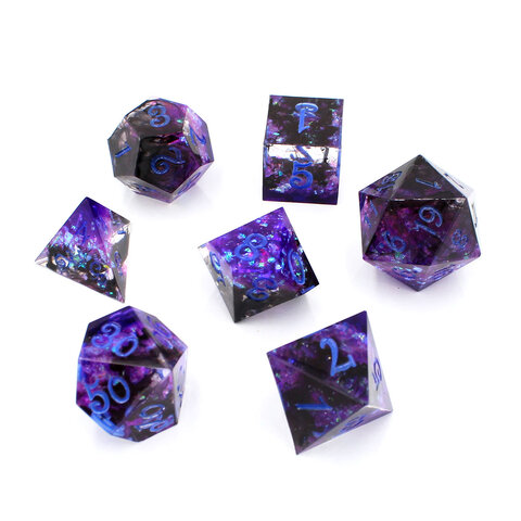 Kości RPG fioletowe – zestaw kości wielościennych do DnD