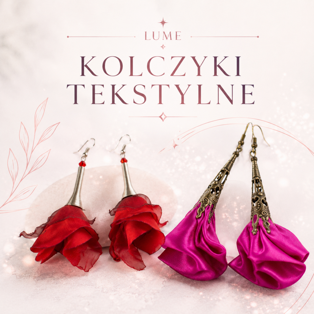 Kolczyki tekstylne