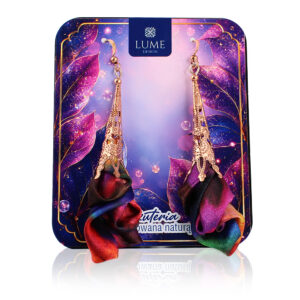 Kolczyki Kwiaty Kolorowe Długie Lekkie Rose Gold Boho Fairycore