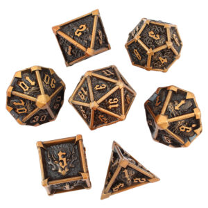 Kości RPG metalowe czaszki ciężkie mroczne DnD Warhammer pudełko