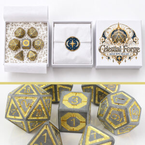 Opakowanie zestawu kości RPG Celestial Forge