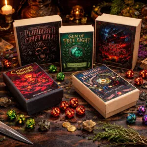 Zestaw 7 metalowych kości RPG w kolorze oksydowanej miedzi z rzeźbieniami | Metalowe Kości Ancient Copper Dragon
