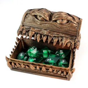 Zestaw zielonych kości RPG Gem of True Sight o nietypowych kryształowych kształtach Liquid Core