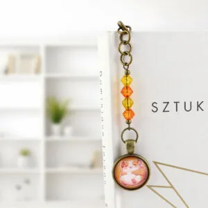 Zakładka do książki z kawaii chomikiem w kolorze antycznego brązu