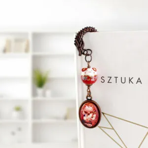 zakładka do książki z kotkiem Maneki Neko – na szczęście i dobrobyt