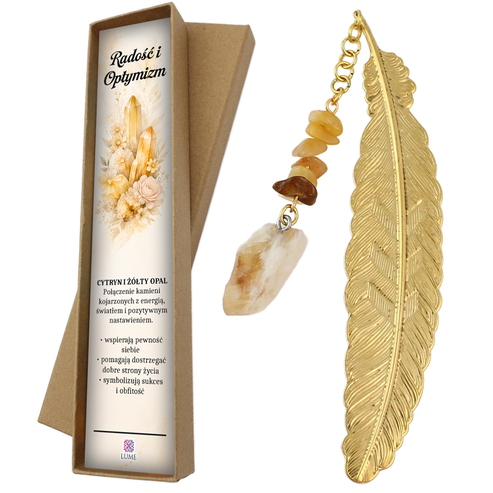 Zakładka do książki Amulet Cytryn Żółty Opal