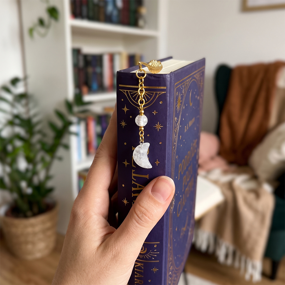 Zakładka kryształ górski kamień amulet z intencją pudełko