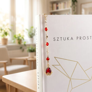 Zakładka do książki czerwone kryształki prezent dla nauczyciela