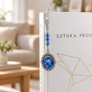 Zakładka do książki znak zodiaku Ryby fantasy niebieska prezent