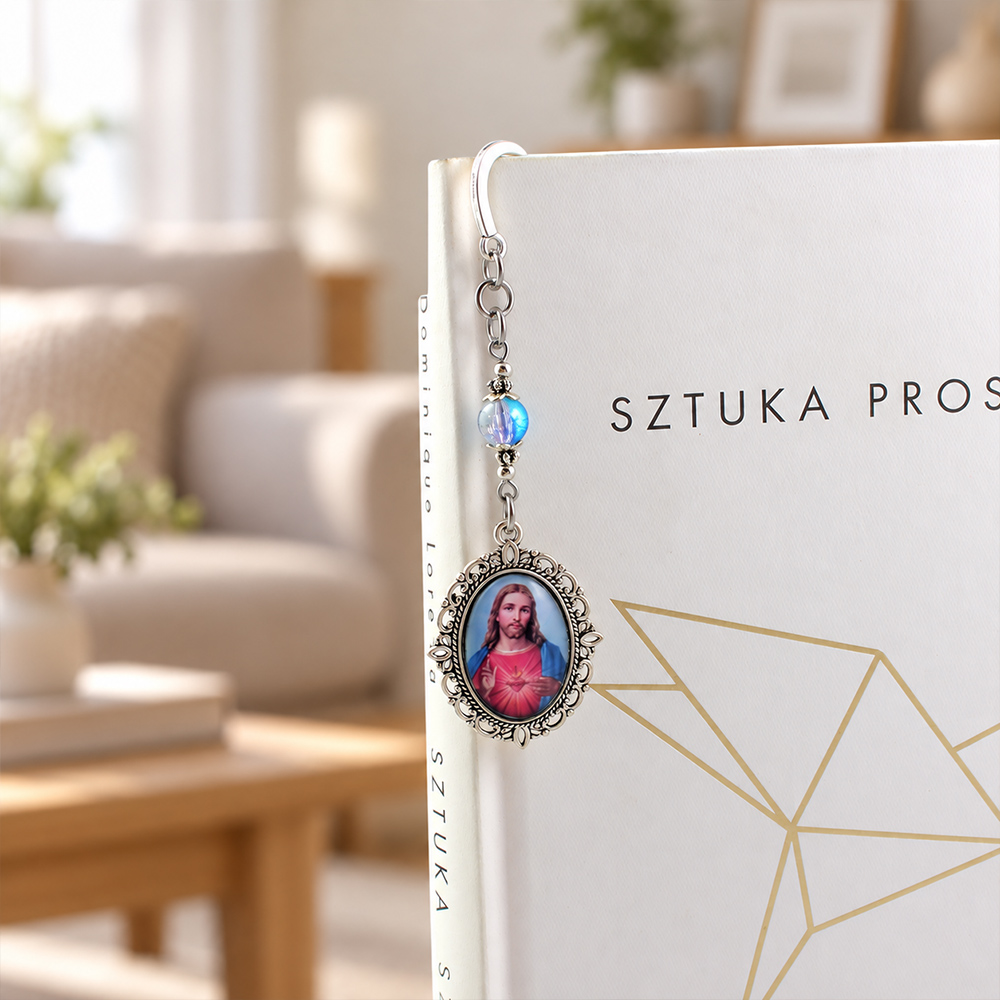 Zakładka do książki Jezus Najświętsze Serce prezent na komunię