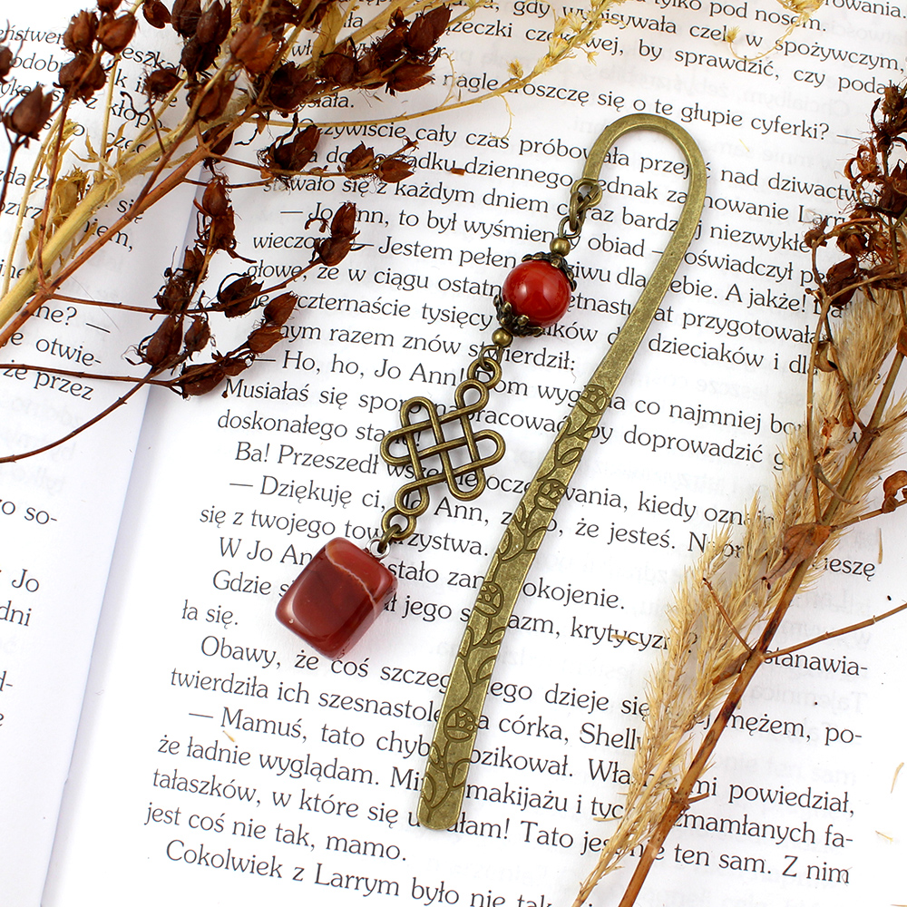 Zakładka do książki karneol z intencją amulet minerał prezent dla niej