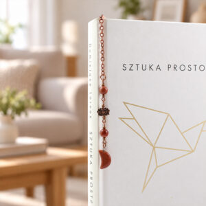 Zakładka do książki notesu miedziana pióro boho witchy piasek pustyni