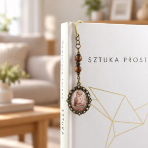 Zakładka do książki sowa prezent dla nauczyciela vintage retro
