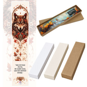 Zakładka do książki wilk boho indiańska amulet miedziana pióro